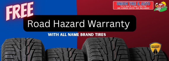 Road Hazard Warranty on All Name Brand Tires